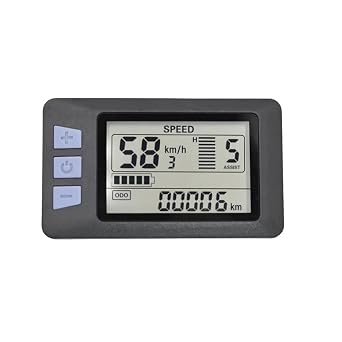 UART NO.2 Protocol P3H Electric Bicycle LCD Display Panel Dashboard Display Panel 24V36V48V60V, Suitable for Electric Scooters 5PIN 5-pin Male Connector