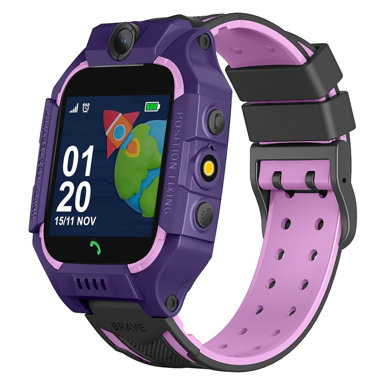 Umanni Kids Smart Watch 1.5" TFT Display 2G/`/4G SIM Support, Music Player,Learning & Gaming Apps, Gift Watch, Waterproof, LBS Tracking/GPS, 2 Way Calling Smart Watch for Boys & Girls (Multi)