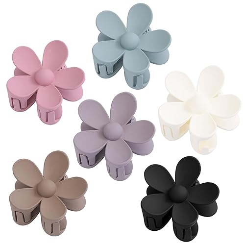 Pinzas de garra de flores para cabello grueso y fino, pinzas antideslizantes para cabello rizado, pinzas de pelo grandes para mujeres, pinzas de