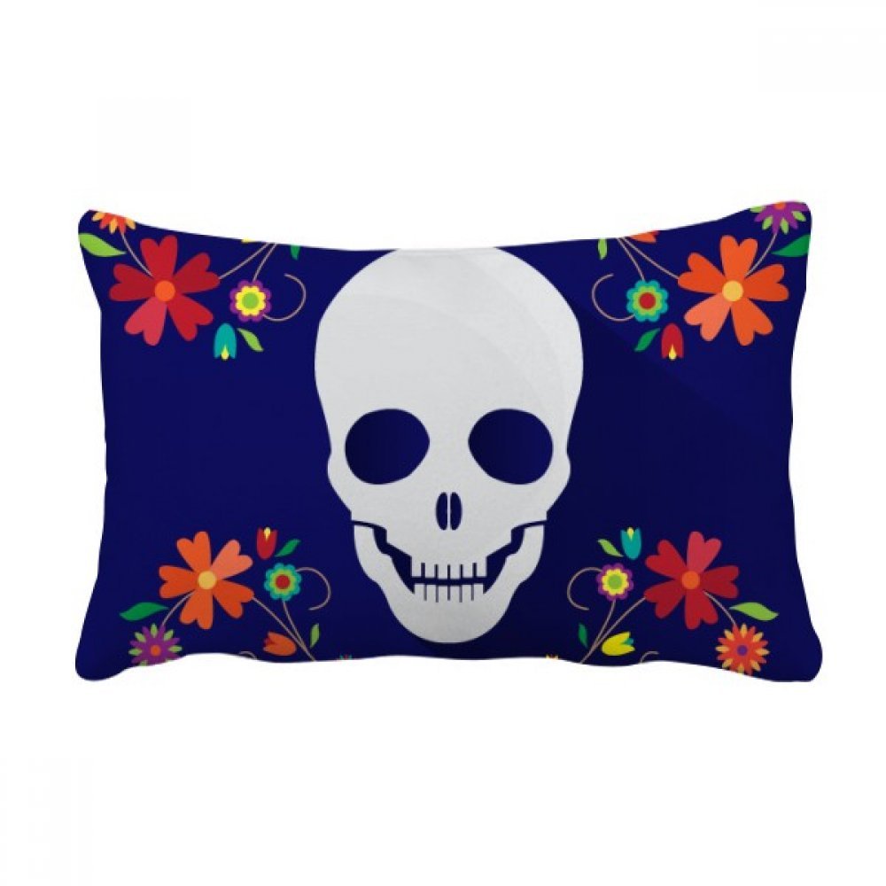 Oreiller de canapé crâne à fleurs pour habiller votre fauteuil et vos soirées lecture