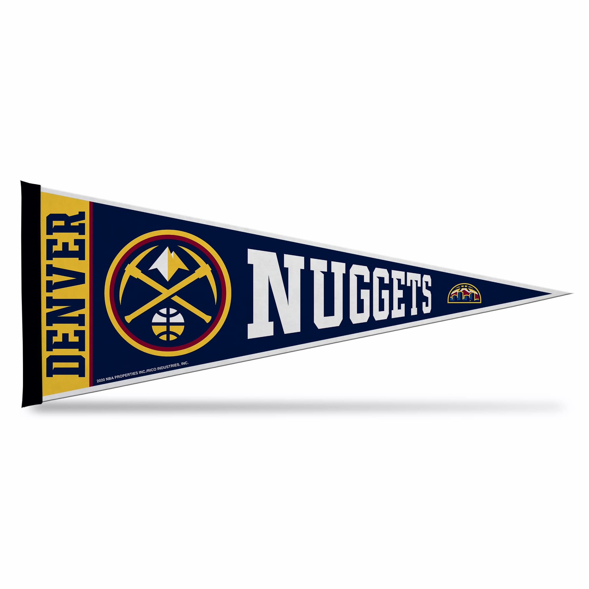 Rico Industries NBA Basketball Denver Nuggets Exclusive 12" x 30" Felt Wall Décor Pennant - Great for Home/Bed Room/Man Cave Décor — image 1