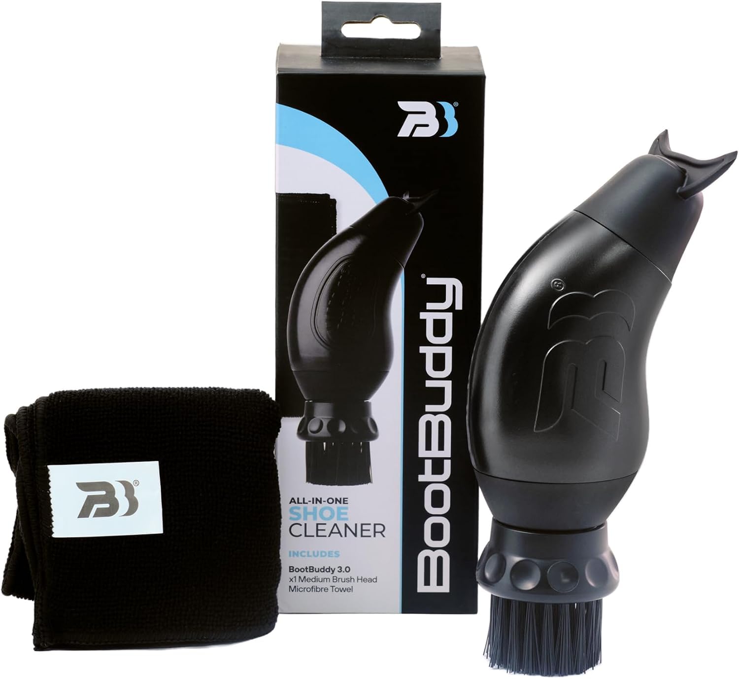 BootBuddy Shoe & Boot Cleaner Brush – Footwear Cleaning Kit for Running and Walking Shoes, Hiking Boots, Golf Shoes & Soccer Cleats – Cleans Mud, Dirt & Stains in Minutes, As Seen on Dragons’ Den