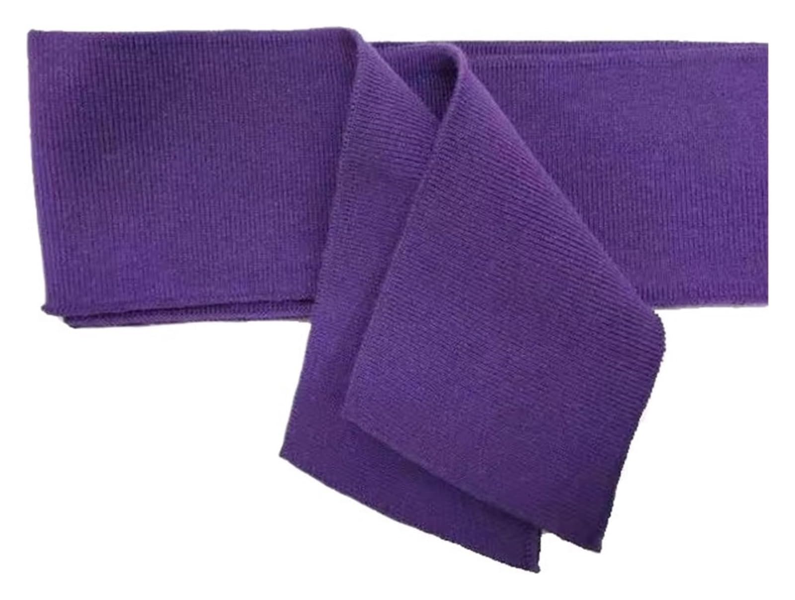 Rib Knit Cuff, Elastic Ribbed Cuffs Neckline Multicolor 86x6cm Pure Cotton Knit Fabric(Purple)
