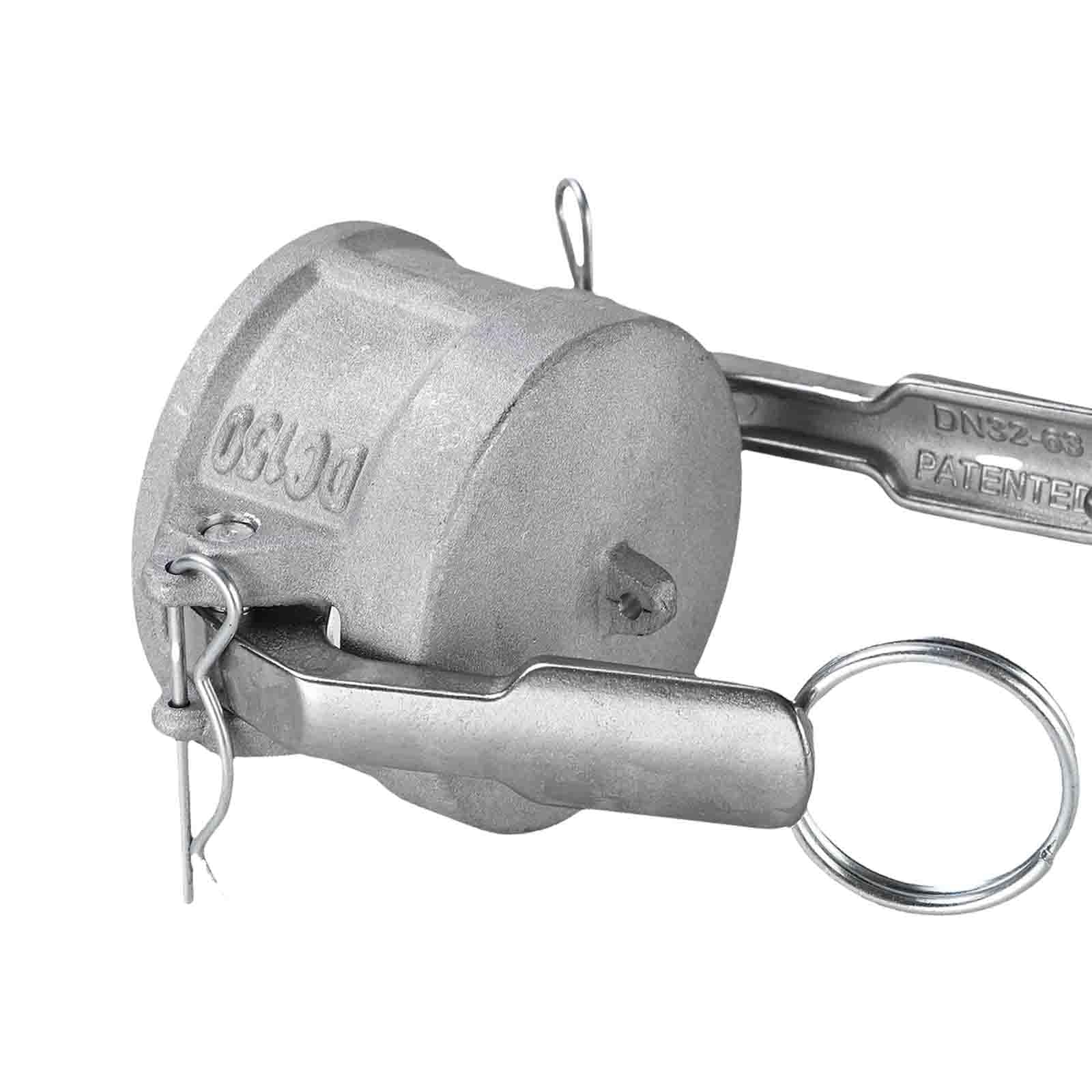 Acoplamientos Camlock tipo DC de 1 1/2 pulgadas, tapa antipolvo de aluminio, accesorios de manguera de ranura de leva (tipo CC 1.5 pulgadas)