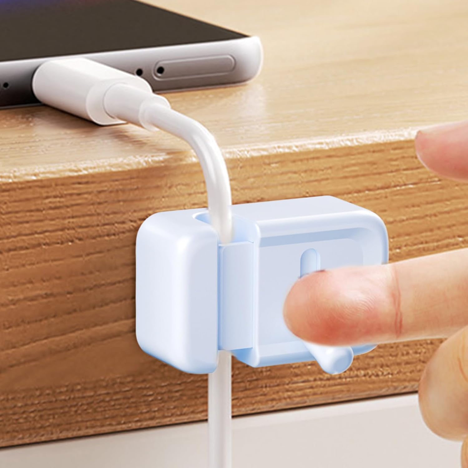 Cord Organizer For Desk, Versatile Placement, 1piece, Adhesive Cable Holder, Wire Clip Management, Lightweight Structure, For Charger Desktop Car Nightstand Phone Wall Office