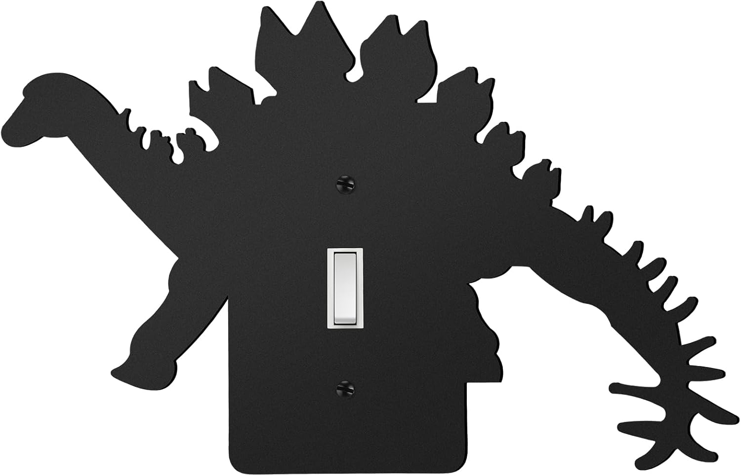Lothee Metal Black Switch Plate Covers Moose Tree Mountain Elk Dinosaur Bear Black Light Plate Forest Outlet Cover Toggle Switch Wall Plates Cover for Home Bedroom(Dinosaur)