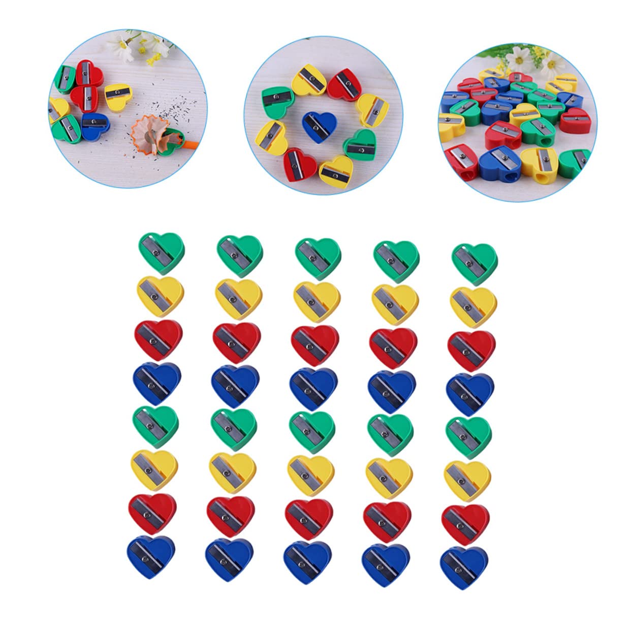 HOMSFOU 4 Set Temperamatite Manuale Design Carino Per Facile Trasportare E Riporre Adatto Per Scuola E Ufficio 40 Pezzi * 4