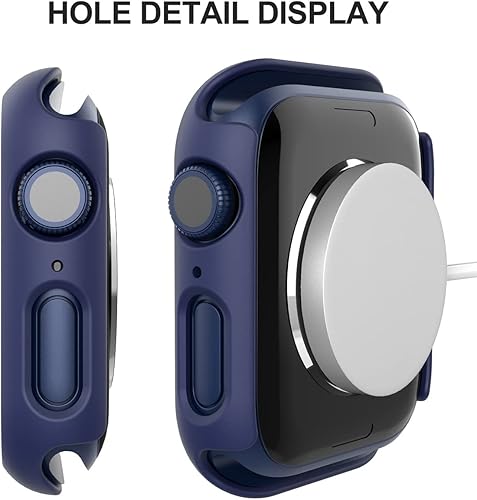 Vista 194 de Paquete de 2 fundas protectoras de pantalla de vidrio templado para Apple Watch Series 6/5/4/Series SE/SE 2/SE 3 de 1.575 pulgadas, funda protectora