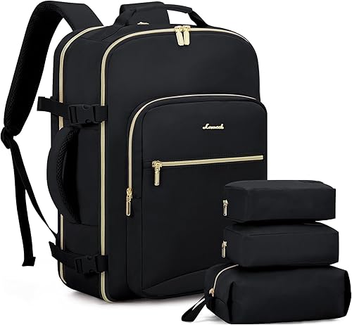 LOVEVOOK Mochila de artículos personales, mochila de viaje, mochila de mano para mujer, Negro -, Mochila de viaje