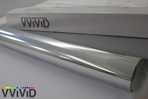 Miniatura 3 de Lámina de vinilo cromada VViViD8, estilo espejo de plata, lámina autoadhesiva con circulación de aire, 3 mil