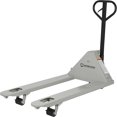Miniatura 7 de Strongway Camión de palés con horquilla de gato de palé, 63.5 pulgadas de largo x 27 pulgadas de ancho (capacidad de 5500 libras)