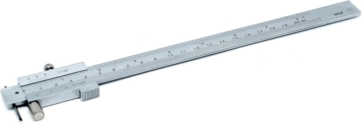 Calibrador Vernier de marcado paralelo 0-200 mm/8 pulgadas | Calibrador de marcado de acero inoxidable, calibrador cruzado paralelo, herramienta de medición con 2 trazadores/pasadores/aguja de carburo