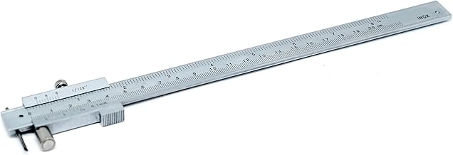 Parallel Marking Vernier Caliper 0-200mm/8 Inch Stainless Steel Marking Gauge Parallel Cross Calipers Measuring Tool with 2 Carbide Scribers/Pins/Needle