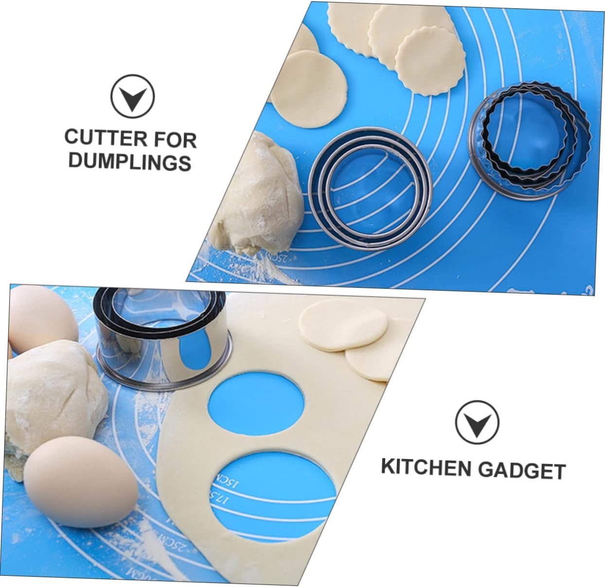6 Pcs Stainless Steel Dumpling Skin Cutter Mold Set for Wrappers