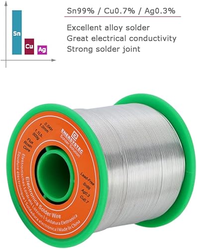 Miniatura 6 de Alambre de soldadura sin plomo Núcleo de flujo de colofonia 1.1 libra Soldadura electrónica Actividad eléctrica Diámetro de soldadura 0.04 Calibre