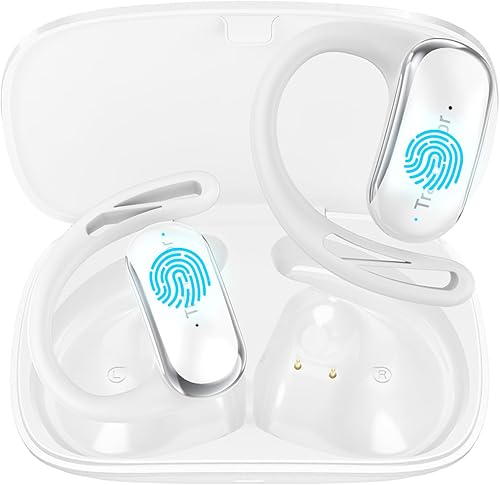 AI Translation Earbuds Real Time, 144 Language Translator Earbuds Open Ear Design 3-in-1 Bluetooth Translating Headphones for Travel/Music/Call, Audifonos Traductores Inglés Español (White)
