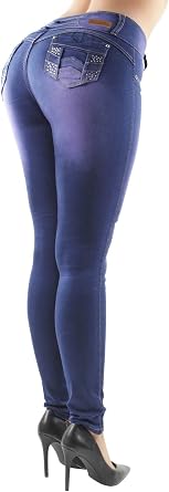 Colombian Design Butt Lift Levanta Cola Skinny Denim Jeans Plus/Junior Size