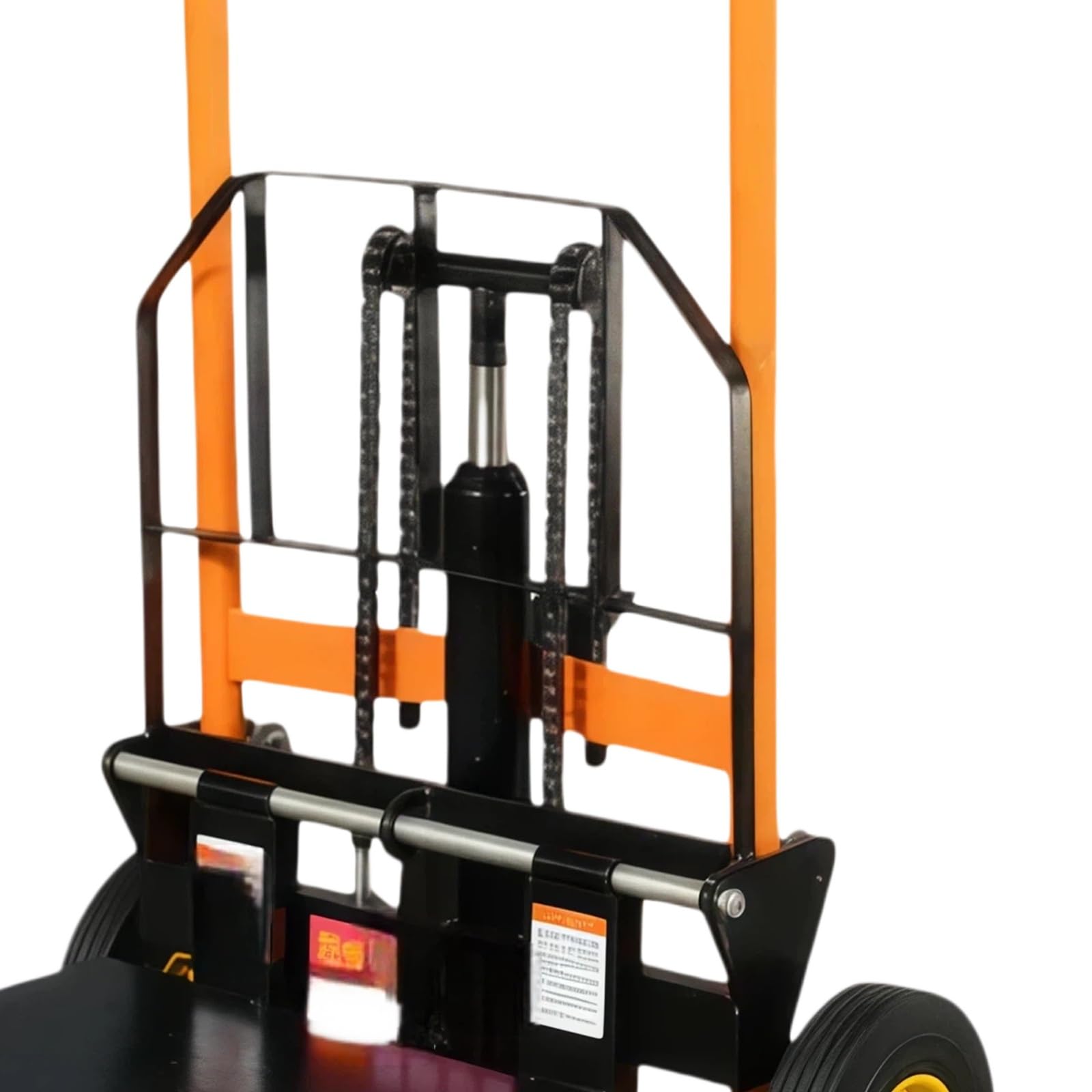 Transpallet idraulico manuale, ascensore della forcella della pila di capacità 200kg con lo schermo piatto per la movimentazione ed il trasporto del magazzino, attrezzatura industriale resistente
