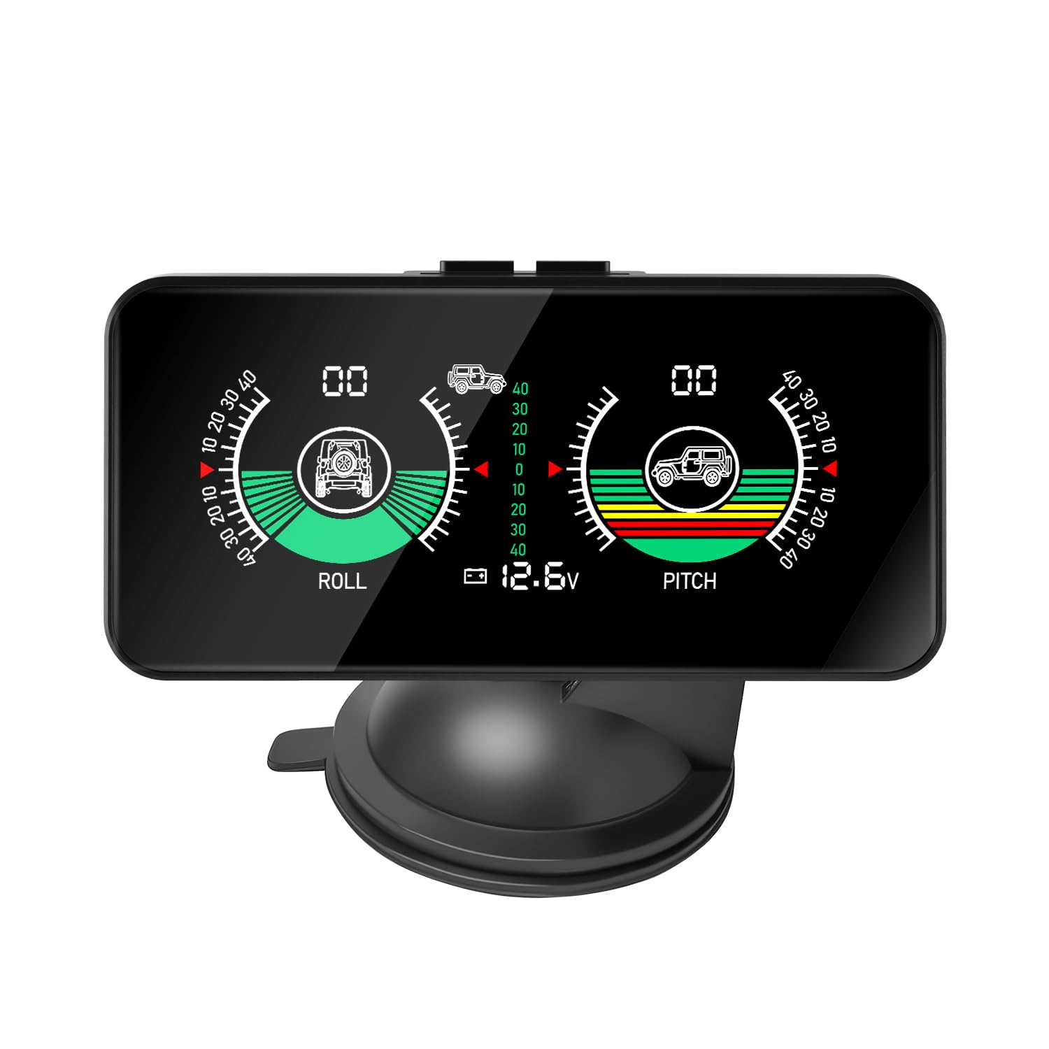 X60 Pro Car Inclinometer for Off-Road, GPS Speedometer MPH KMH with Compass, Multi-Functional Digital HUD, Compass‌ /GPS Time/Latitude & Longitude/Altitude‌/ Speed‌/ Vehicle Inclinometer 6-in-1