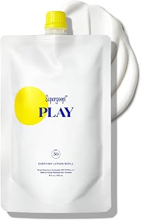 PLAY Everyday Lotion SPF 50 Pump Refill Pouch - Broad Spectrum Body & Face Sunscreen - Great for Active Days - Fast Absorbing, Water & Sweat Resistant - 18 fl oz