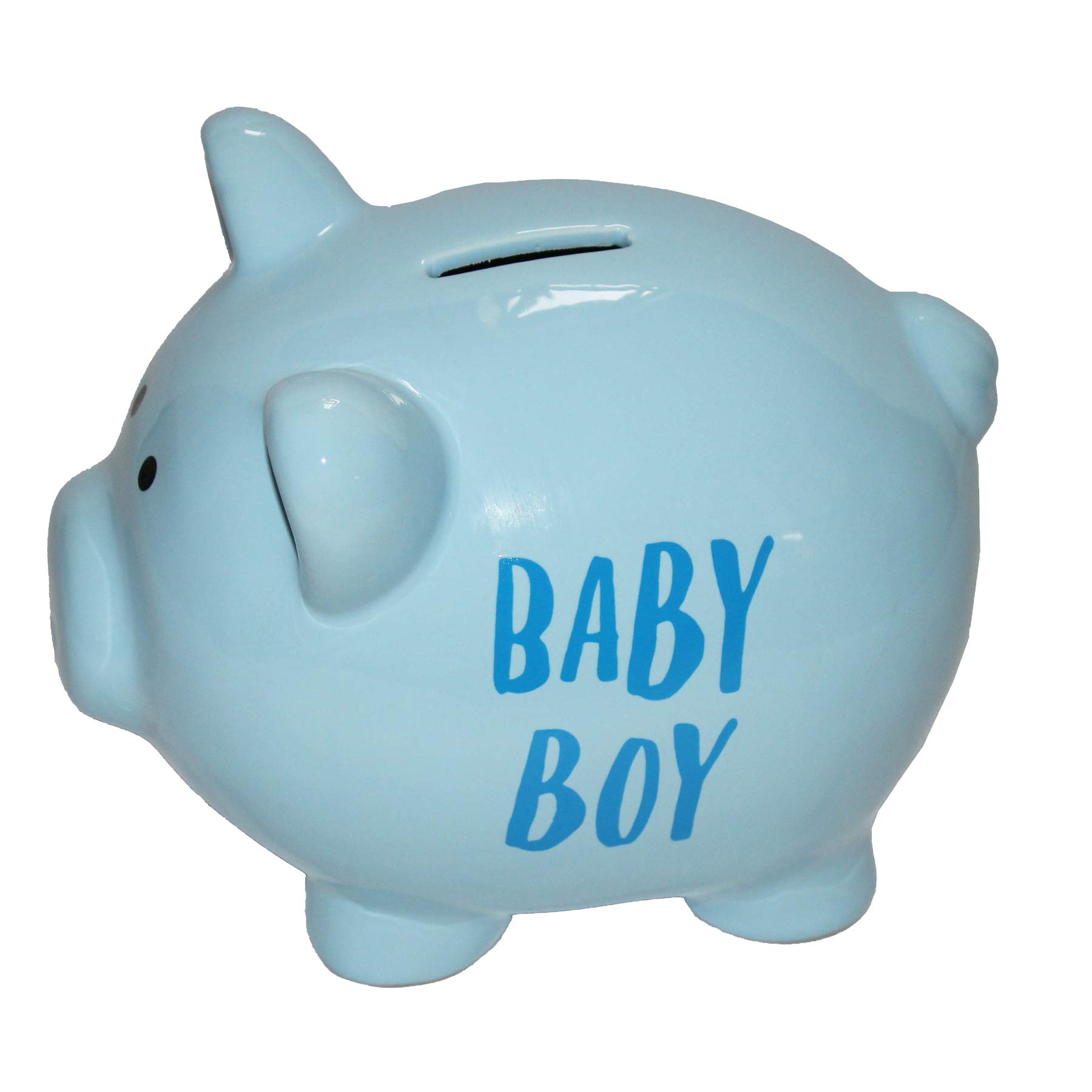 Widdle Celebrations Men's Blue Ceramic Piggy Money Bank Box 'Baby Boy' New Baby Gift 7099