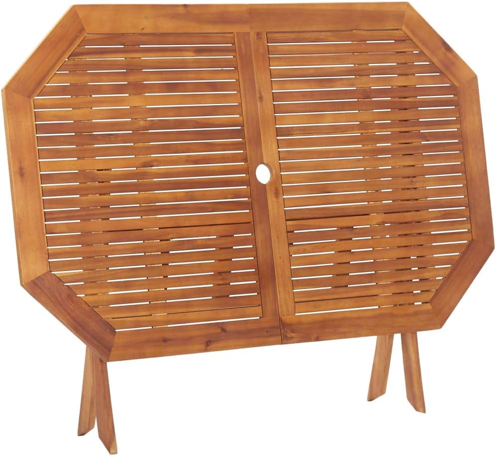 Folding Patio Table,Coffee Tables,Tea Tables,Camping Tables,Party Tables,Portable,Display Tables,Console Tables,Snack Tables,for Balcony,Terrace,Dining Room, 53.1"x33.5"x29.5" Solid Wood Acacia