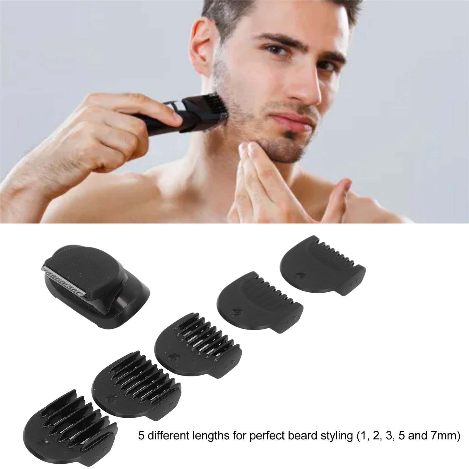 Accesorio para recortador de barba, cabezal para recortador de barba eléctrico para las series 5 6 7 5018s 5020s 5035s 5049cs, repuestos con cabezal de peine de 5 piezas