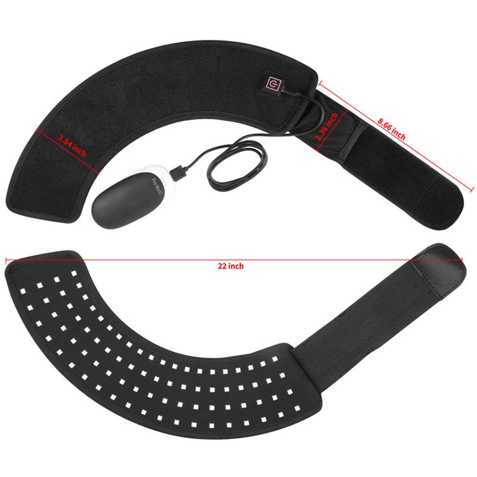Dispositivo De Terapia De Luz Roja Led para Cascos De Caballos, Envoltura PortáTil De Terapia De Infrarrojo Cercano para Caballos, Terapia De Luz Profunda