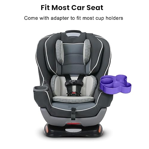 Miniatura 3 de Bandeja para asiento de automóvil  Convierte el portavasos en una bandeja para aperitivos, juguetes, giratoria de 360 para niños, Booster, cochecito