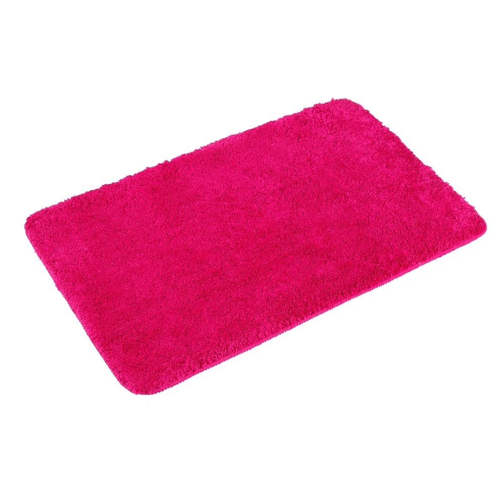 PANA Tapis de Bain Moelleux Antidérapant Lavable 50x80 cm Rose