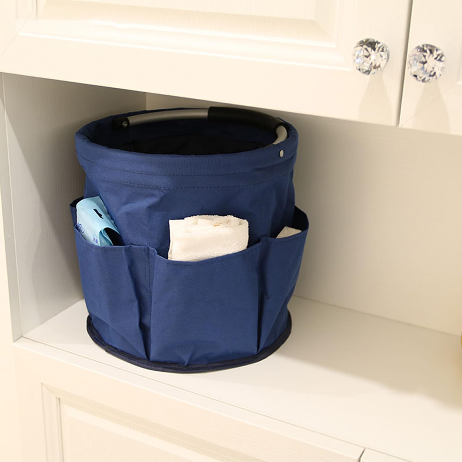 Organizer per attrezzi con manico, borsa per la pulizia, organizer multifunzionale per la pulizia, per giardino, pesca, picnic, lavaggio (verde)
