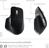 Logitech MX Master 3S für Mac - Kabellose Bluetooth-Maus mit ultraschnellem Scrollen, Ergo, 8K DPI, Glas-Tracking, Leise Klicks, USB-C, Apple, iPad - Space Grey - 7