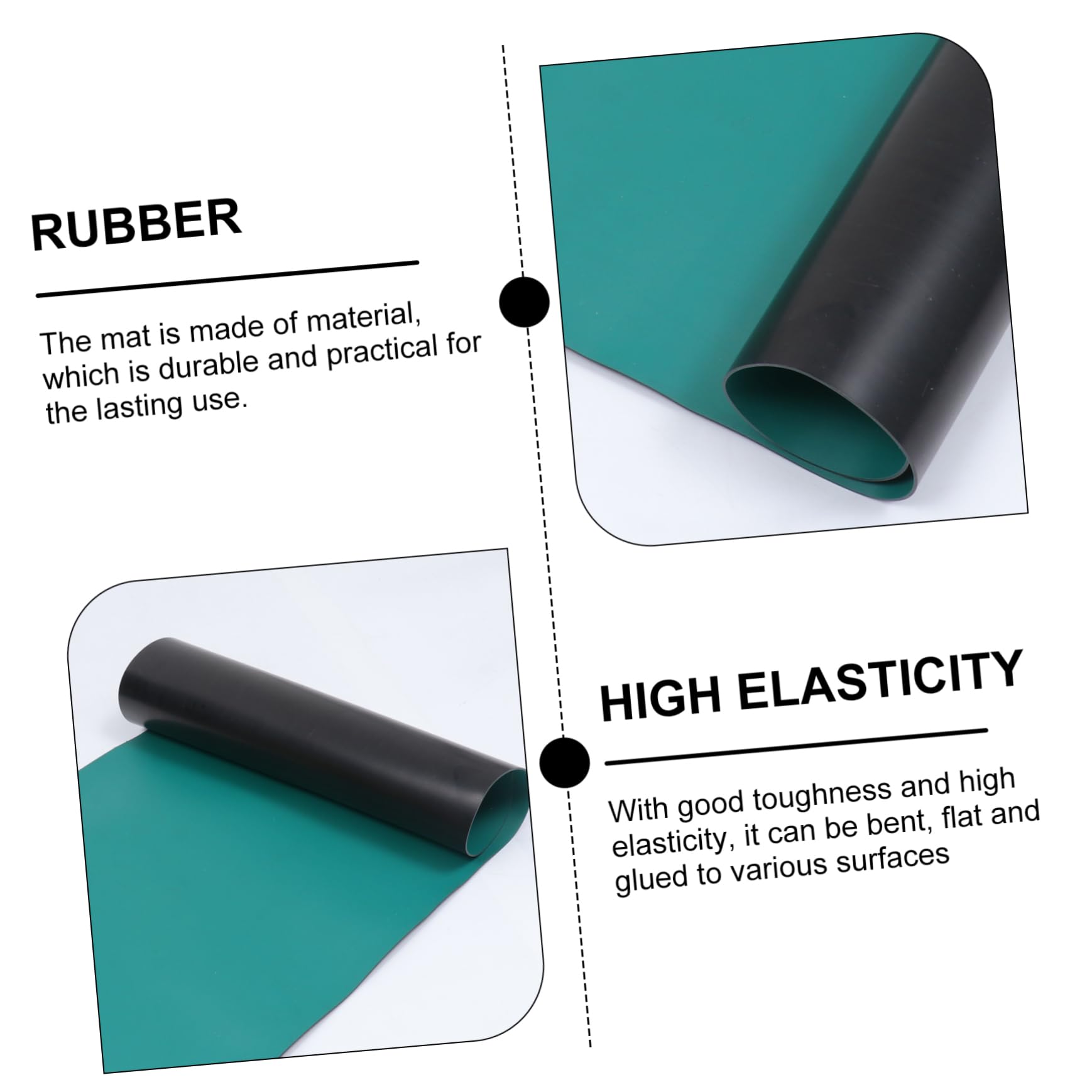 Cabilock Antiestática Mesa Almohadilla Goma Resistente Laboratorio Protección Experimento Equipo Duradero Verde Negro
