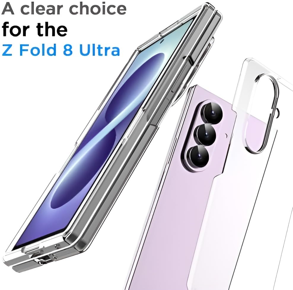 Image of for Samsung Galaxy Z Fold 8 Ultra Clear Case Slim Thin Phone Cover | Anti-Yellow Transparent Back Cover, Hard PC Protective Case for Samsung Galaxy Z Fold 8 Ultra 5G
