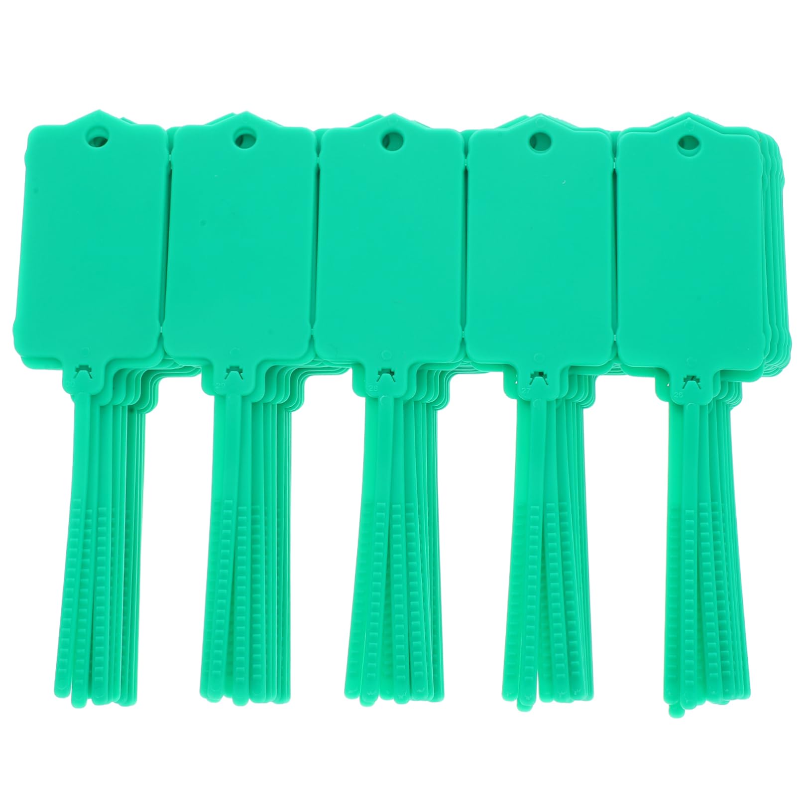 Veemoon 100pcs Reusable Plastic Shipping Tags Waterproof Cable Ties Tags Key Labels for Luggage Logistic Inventory Management
