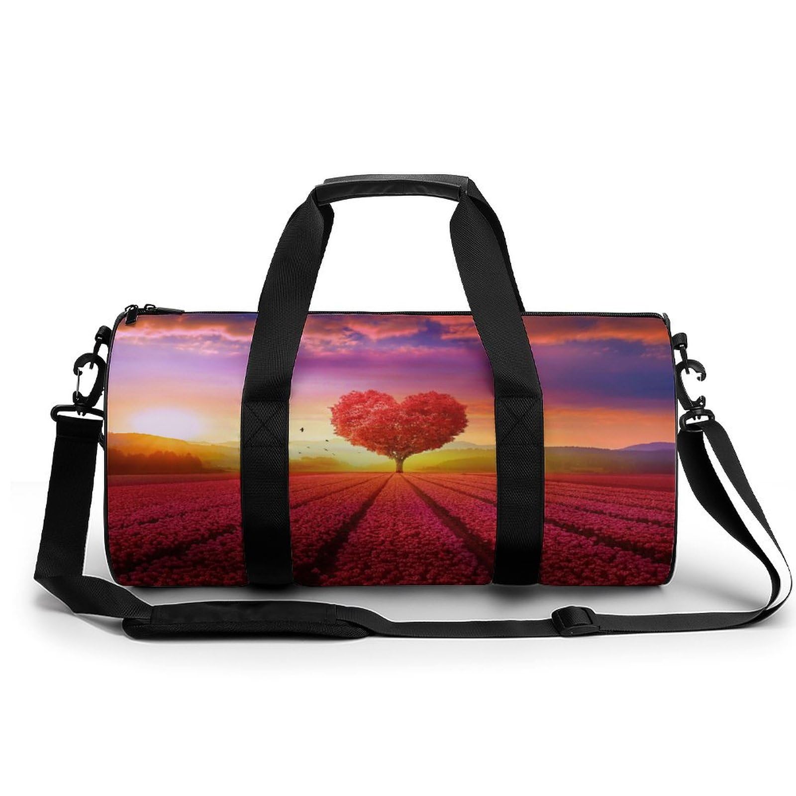 Sac de sport arbre à fleurs rouges imperméable et léger parfait comme sac week-end de 45cm - 8