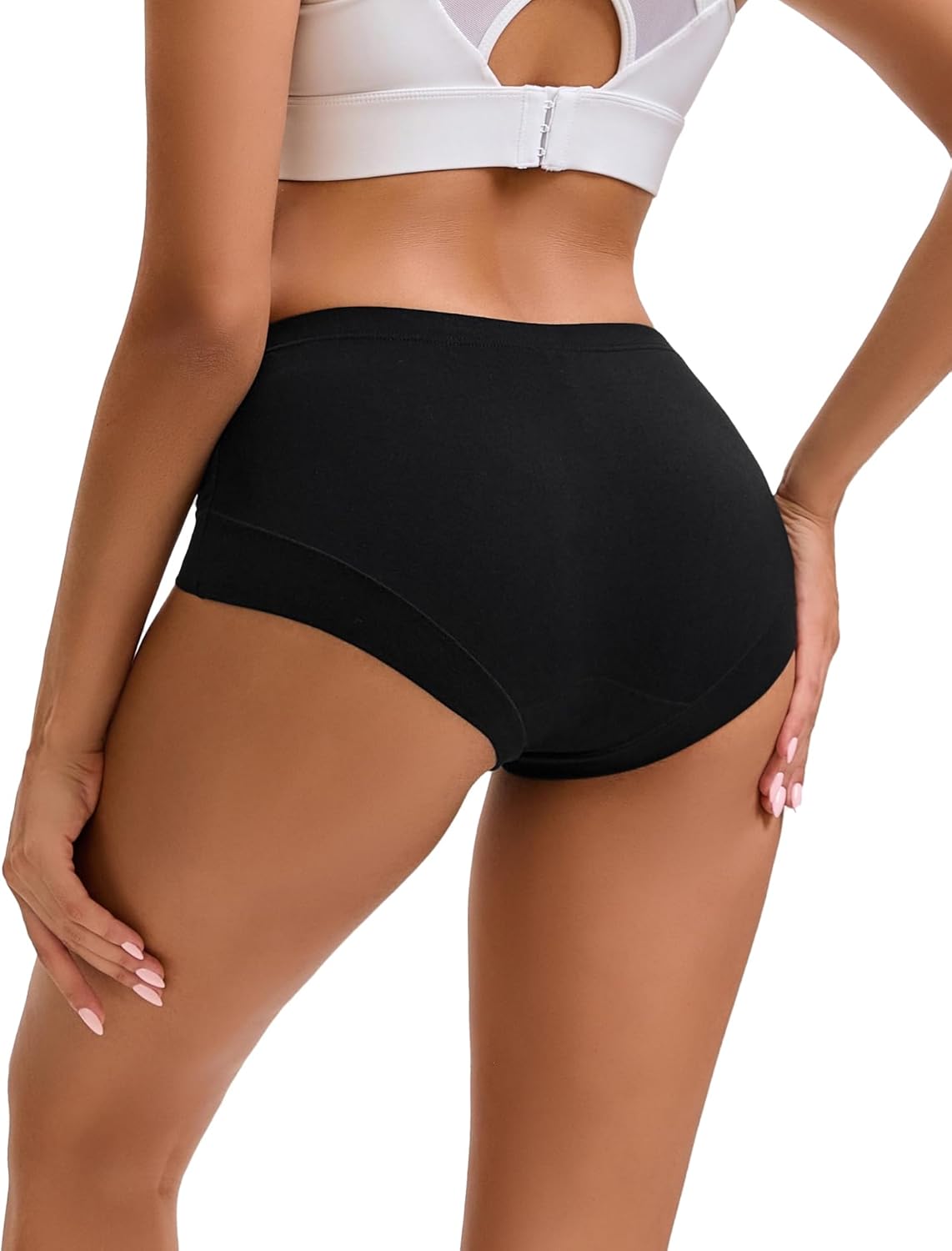 INNERSY Boy Shorts Underwear for Women Cotton Boxer Briefs Breathable Moisture Wicking Boyshorts Panties 4-Pack - Image 3