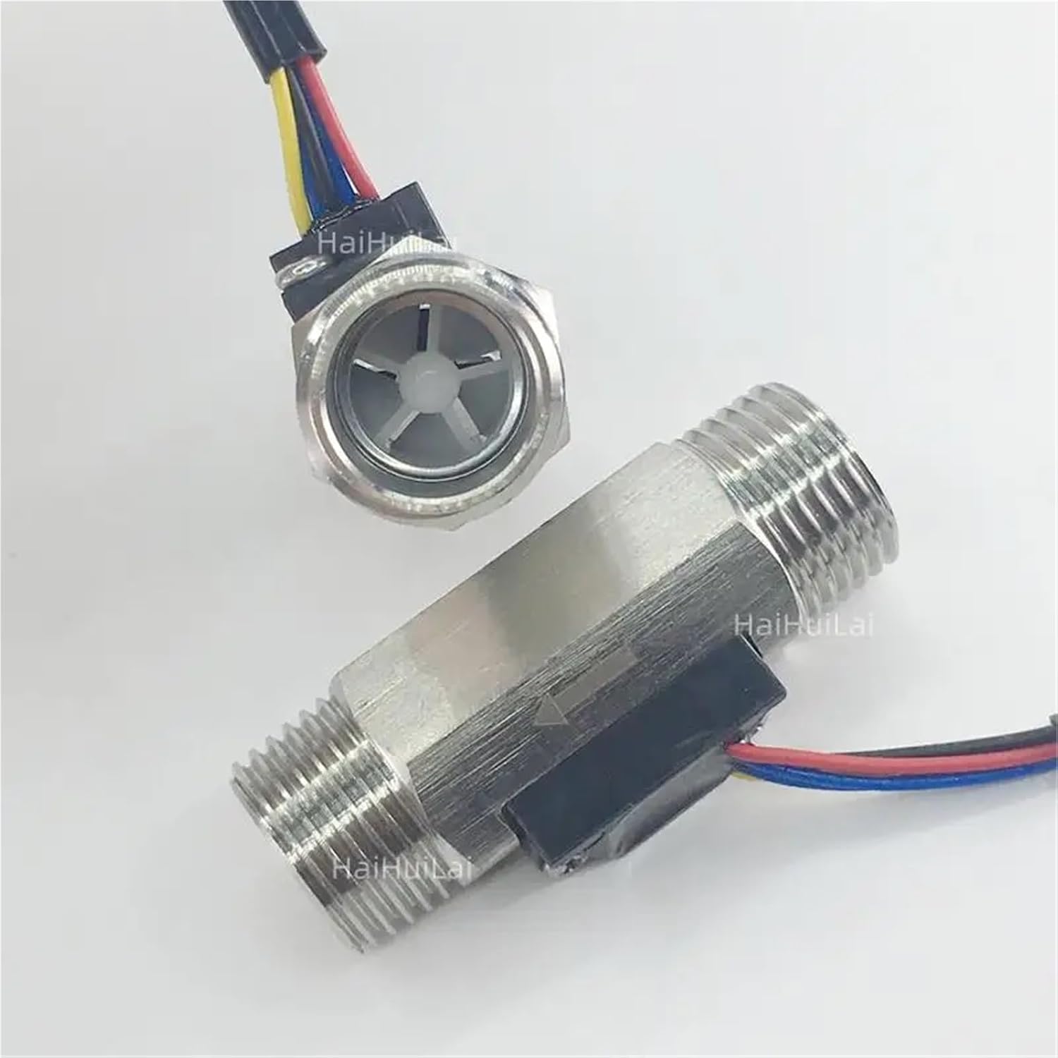 NPT1/2 or G1/2" Hall Turbine Stainless Steel Water Flow Sensor Meter 1~30L/min(3-18Vdc(NPT) 3wires)