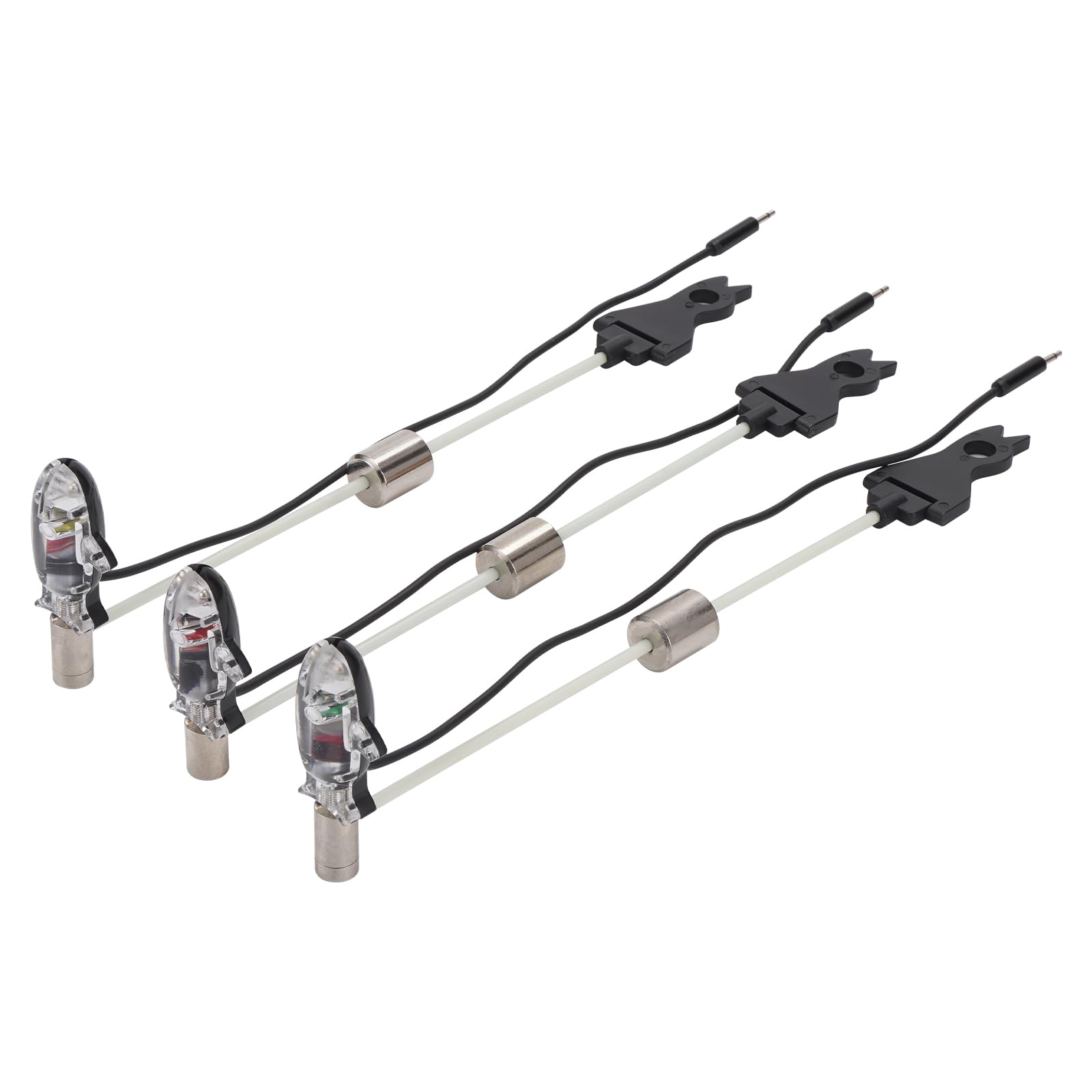 AGEM Bissanzeiger Angeln Set 4+1 mit Funk Karpfen LED Wasserdicht Angelzubehör Funkbissanzeiger 150m