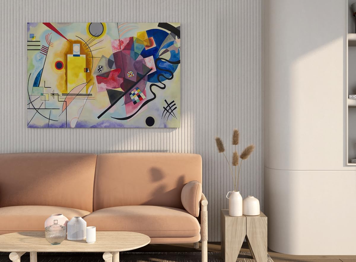 Amarillo Rojo Azul | Vasily Kandinsky | Abstracionismo | Cuadro Canvas Wall Art | Impresion Giclee lienzo algodon puro | Bastidor 3cm | 70x95cm