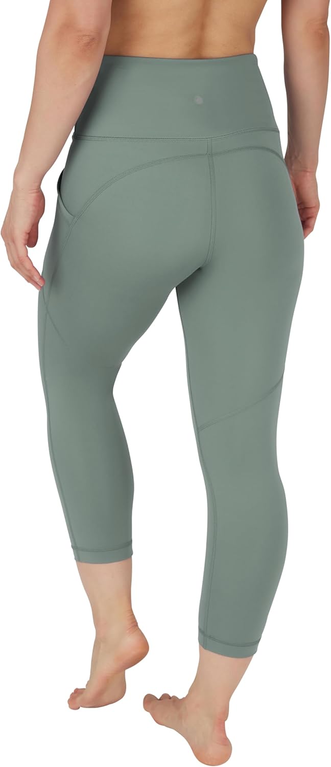 Yogalicious High Waist Squat Proof Yoga Capri Leggings with Side Pockets for Women - Image 5