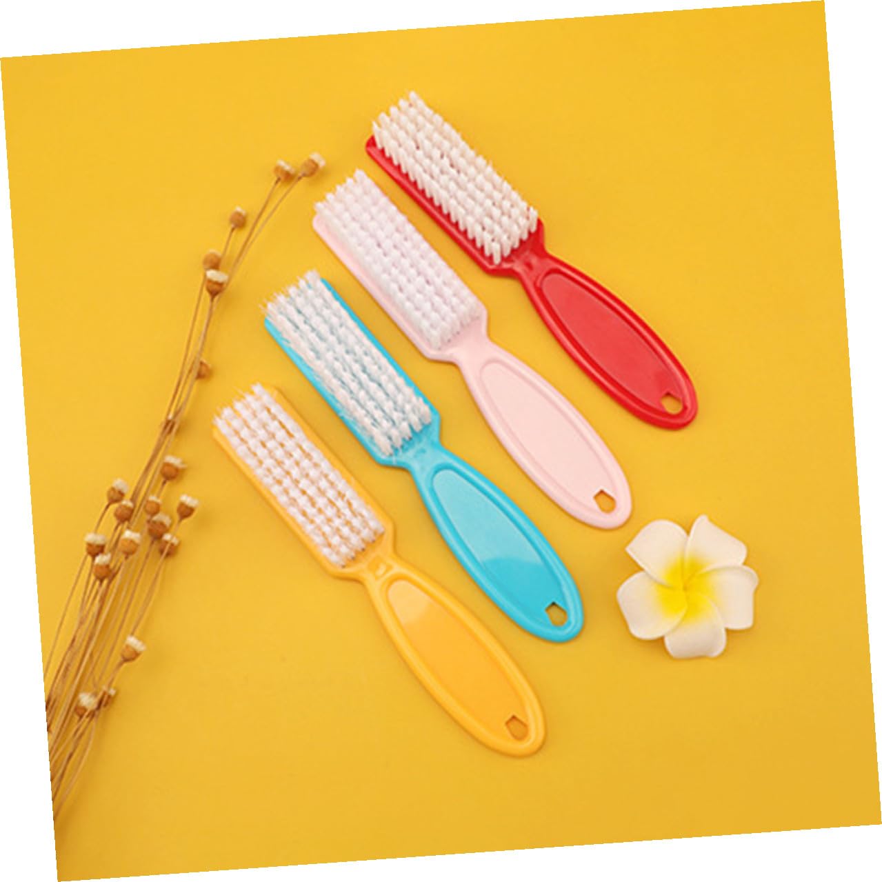 Cabilock Set 24 Pezzi Spazzole per Unghie Leggere in Plastico Impugnatura Ergonomica, Comode da Usare la Pulizia Manicure in Cucina e Lavanderia Colore Casuale