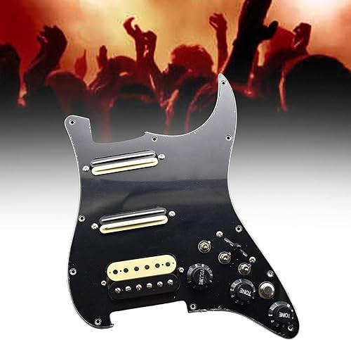 Miniatura 8 de Colaxi Repuesto de pastilla de guitarra, resistente, fácil instalación, cargado, precableado, práctico blanco, duradero para piezas de guitarra