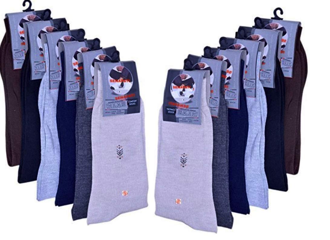 SENAPATIMen's & Women's Mid-Calf Cotton, Nylon & Polyester Socks (Pack of 4)