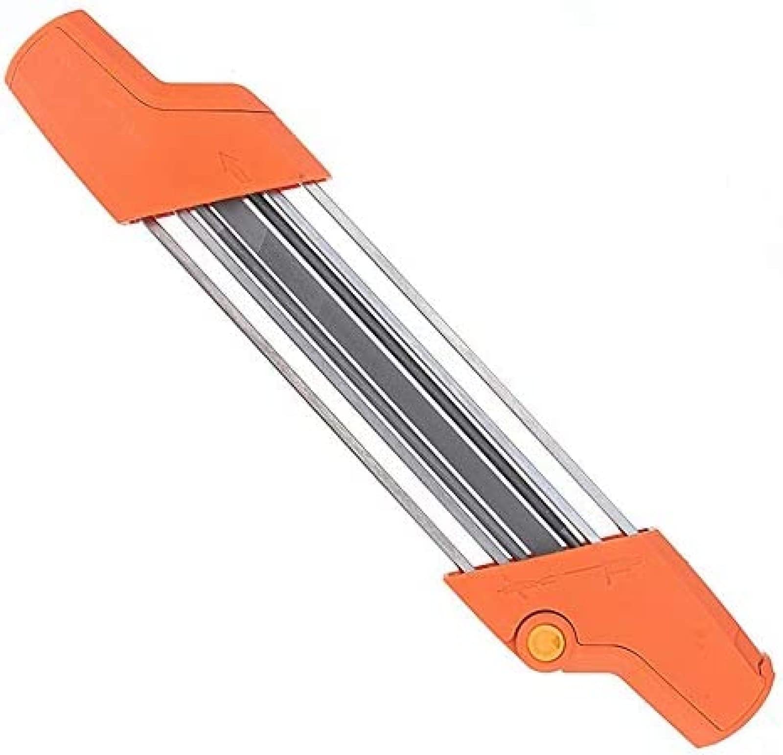 Affilatrice per motosega 2 in 1, passo 3/8, affilatura rapida dei denti, con manici, si adatta alla maggior parte delle motoseghe, ideale per utenti occasionali