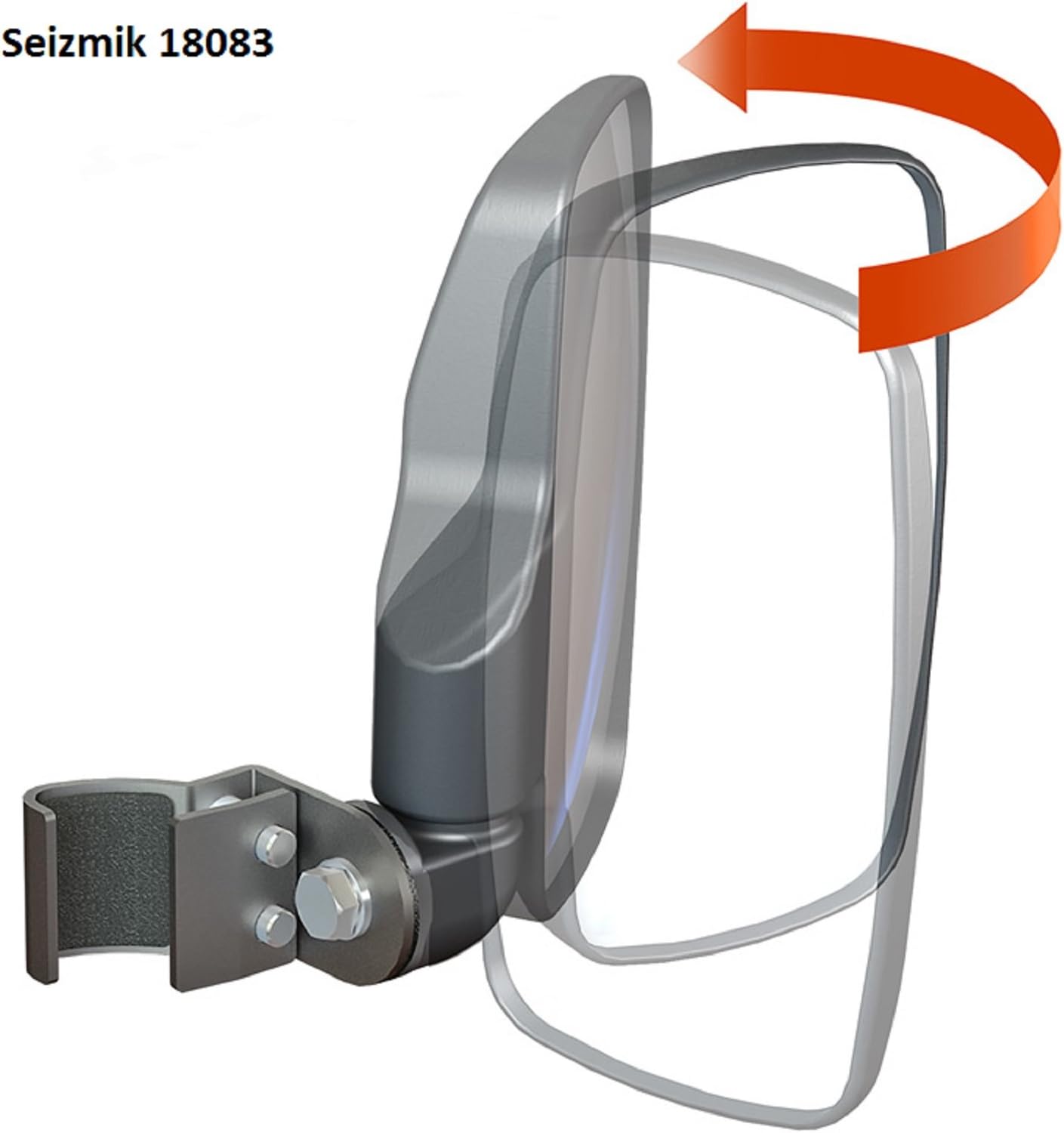 Seizmik Folding UTV Side View Mirrors for Polaris Pro-Fit and Can-Am Profiled ROPS UTV Models | Set of 2 | Compatible with select Polaris, Can-Am, John Deere, CF Moto, Bobcat, Textron Models