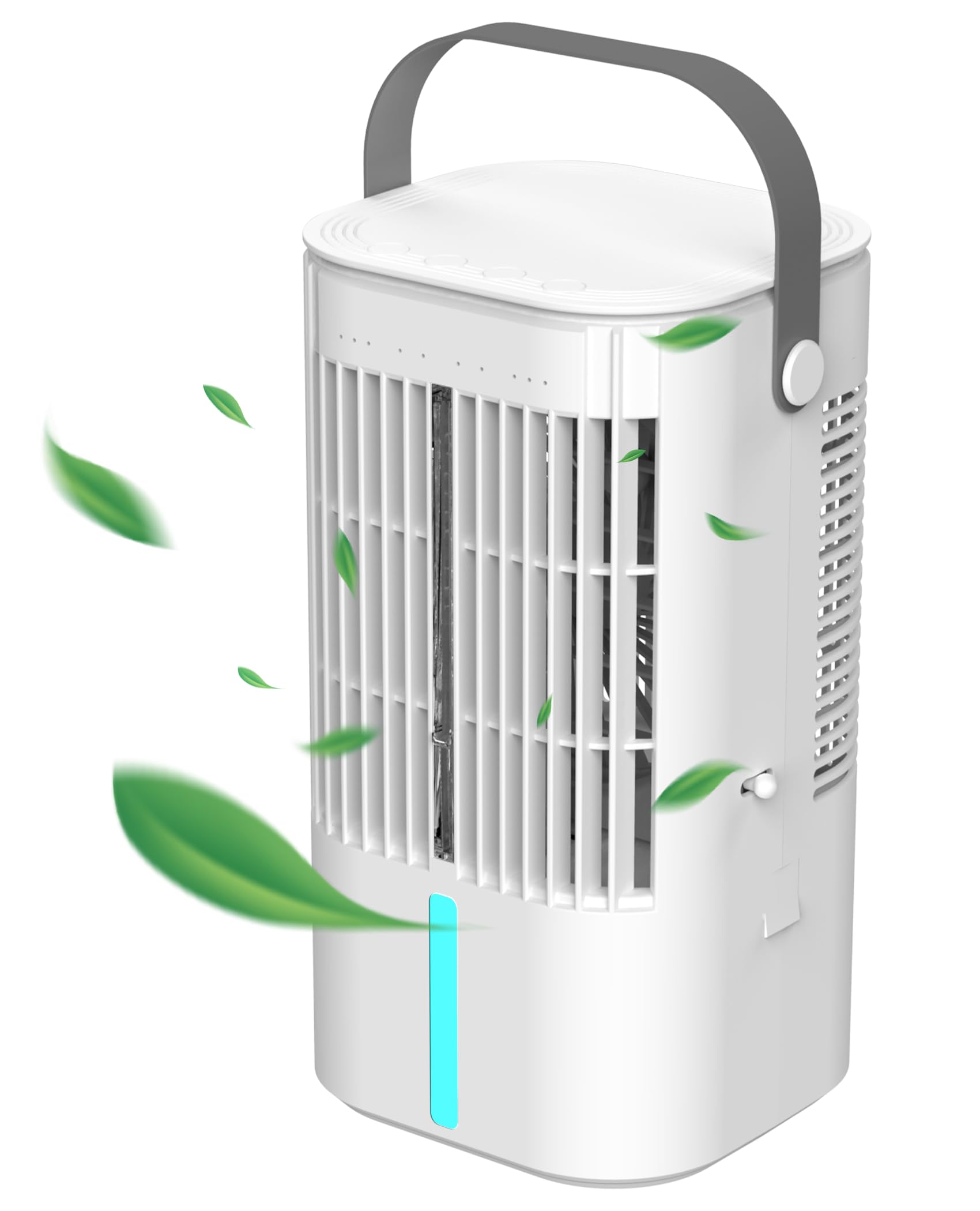 LATITOP Portable Air Conditioners, Mini Air Conditioner Portable with 3 Wind Speed & 2 Mist Level, 2-4H Timer Evaporative Air Cooler, Personal Cooling Air Conditioner Fan for Bedroom Office Desk