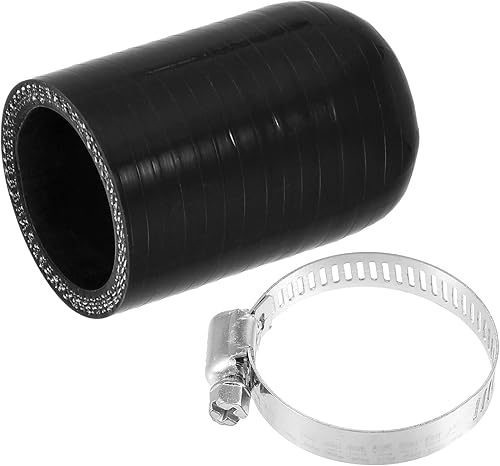 uxcell 1 Unidades 1.378 in ID Silicona Tapa de Refrigerante con Abrazadera para Calentador de Refrigerante Bypass Vacío Puerto de Agua Negro