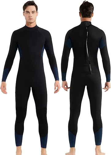 Wetsuit Men 45mm Womens Neoprene Full Body Thermal Scuba Diving Suits, 54mm One Piece Wet Suit Cold Water Swimsuits for Surfing Snorkeling