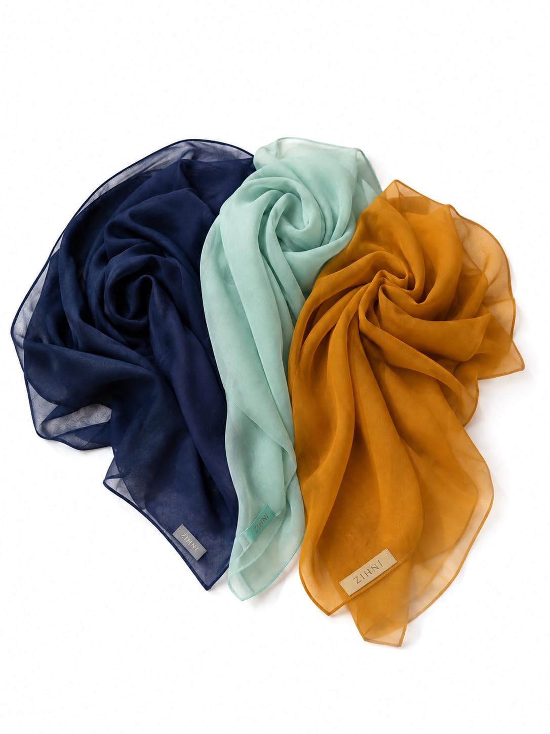 solid chiffon scarf for women